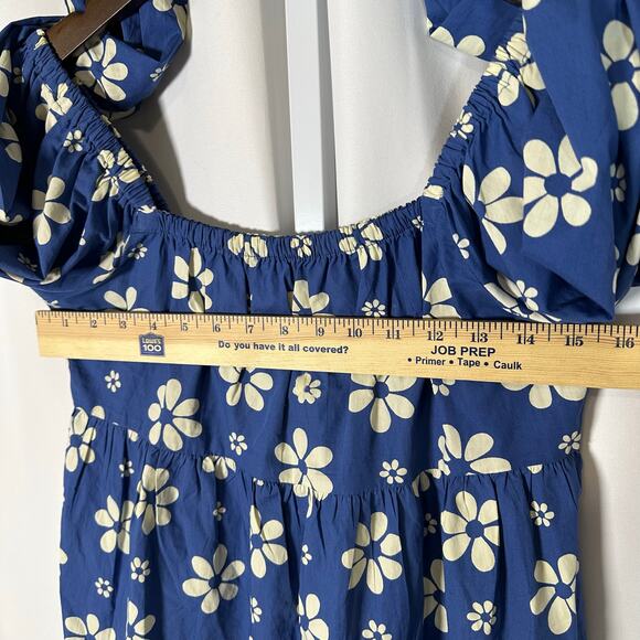 Billabong Love Crush Babydoll Dress Size M Blue Floral Garden‎ Girl - Picture 5 of 6
